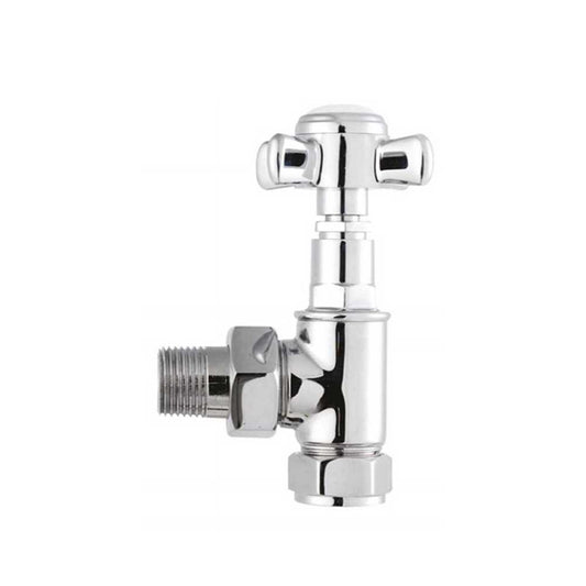 Victorian Cross Head Radiator Valves Angled