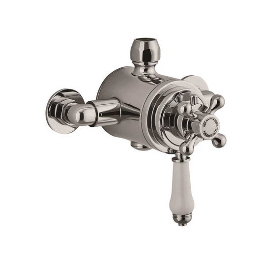 ELIZABETH Traditional Thermostatic Exposed Dual Control Shower Valve Chrome
