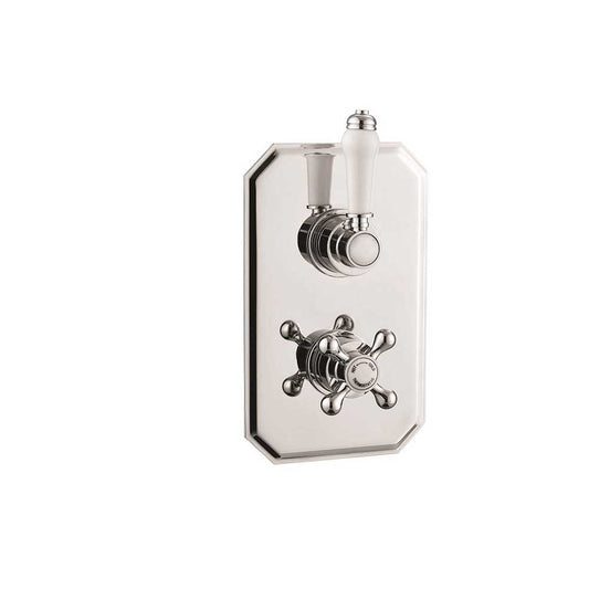 CARYS Traditional Thermostatic Concealed Dual Control Shower Valve Chrome