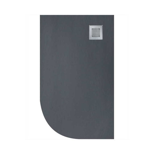 SLATE Right Hand Offset Quadrant Shower Tray & Waste