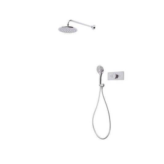 Axiom Dual Function Push Button Concealed Shower System with Shower Head Handset