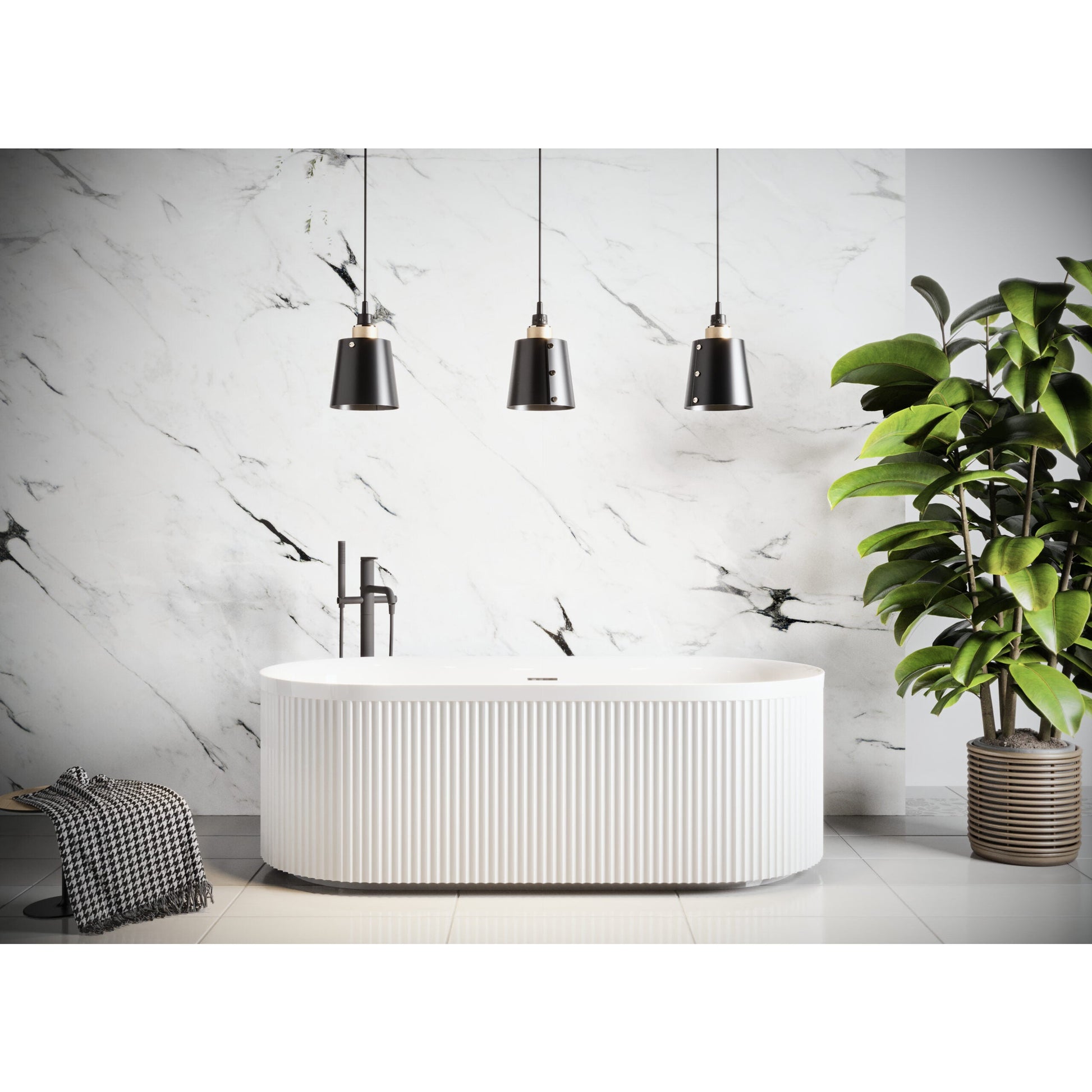 Avara Fluted  Freestanding Bath