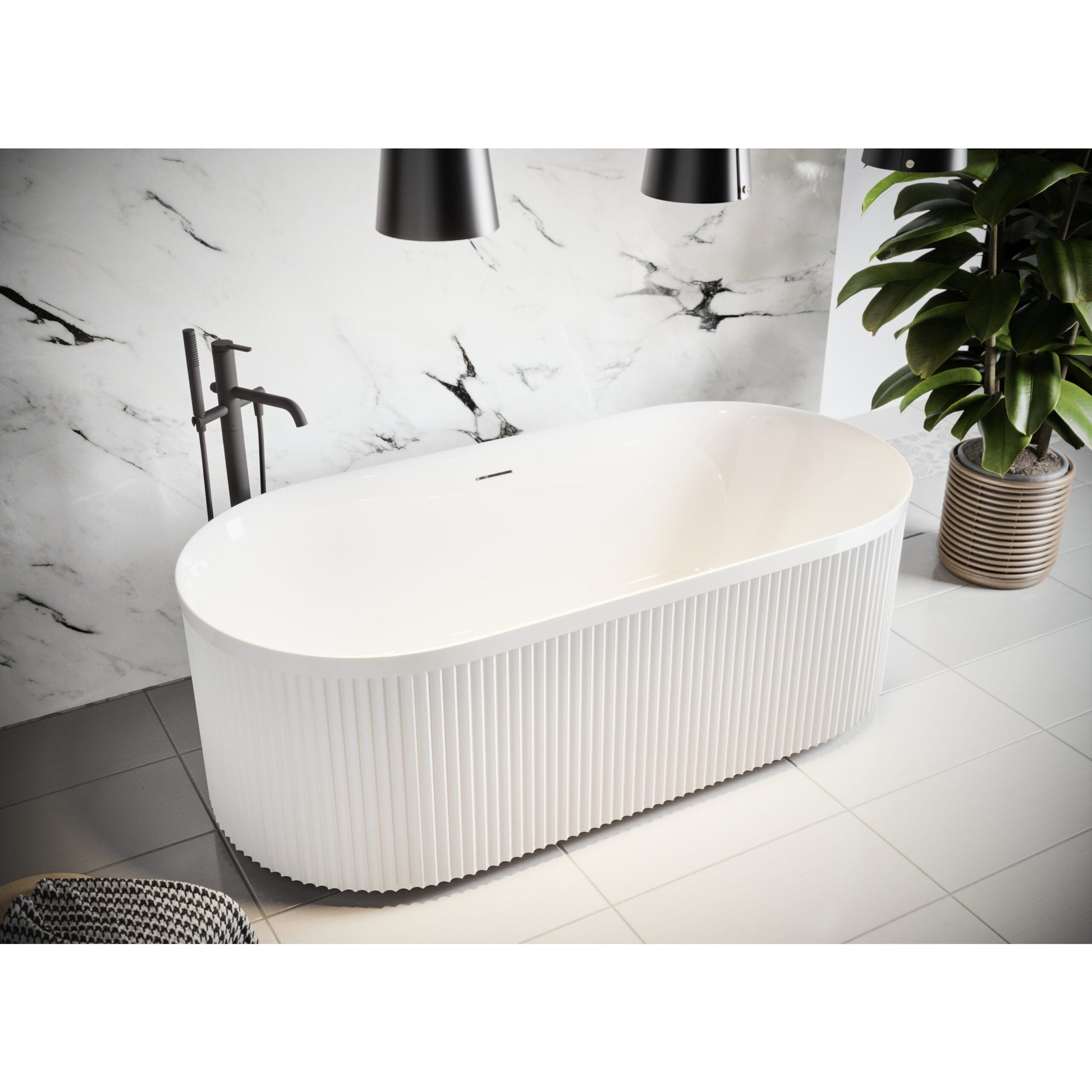 Avara Fluted  Freestanding Bath