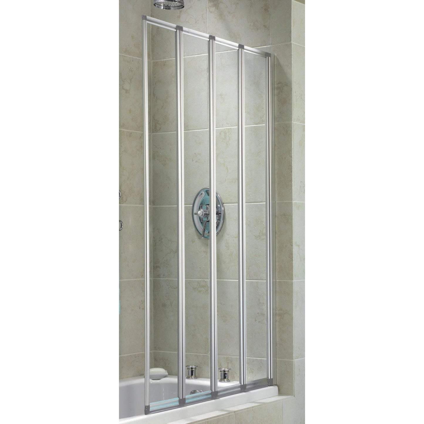 4 Part Bath Screen Silver