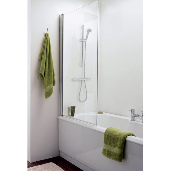 Straight Square Bath Screen Silver