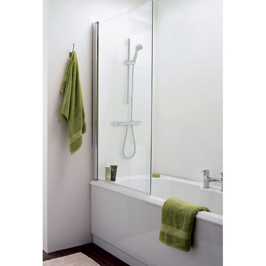 Straight Square Bath Screen  Silver