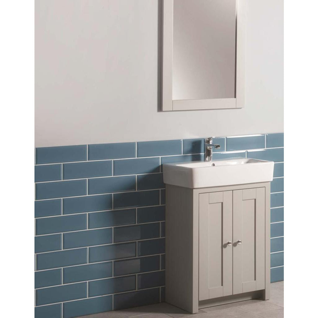 Lansdown 575 Pebble Grey Vanity Unit & Basin - Tile Depot -