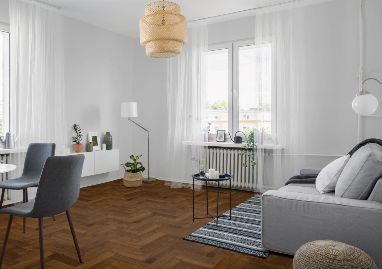Strata Fifteen Double Smoked Oak Herringbone 90 - Engineered