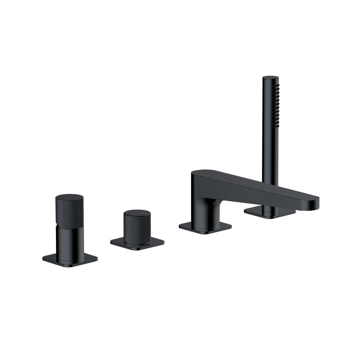 RAKAmalfi 4 Hole Deck Mounted Bath Shower Mixer Matt Black