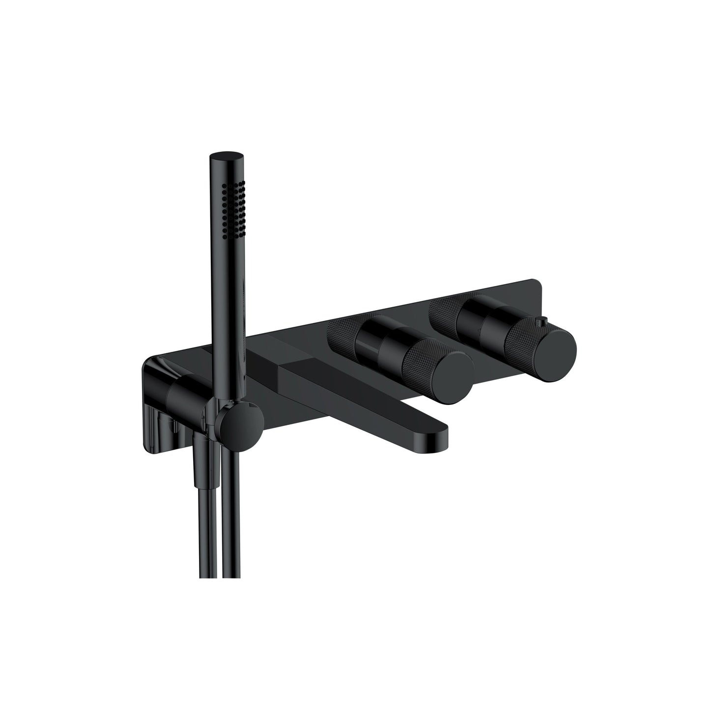 RAKAmalfi Thermostatic Dual Outlet Horizontal Concealed Valve with Bath Spout Inc Shower Kit