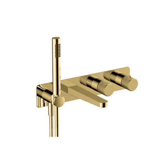 RAKAmalfi Thermostatic Dual Outlet Horizontal Concealed Valve with Bath Spout Inc Shower Kit