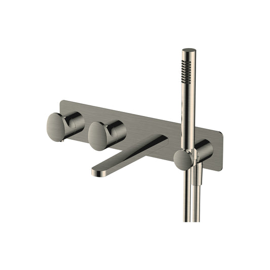 RAK Portofino Thermostatic Dual Outlet Horizontal Concealed Valve with Bath Spout