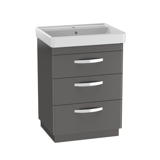 Compass Floor Standing 3 Drawer Unit & Basin
