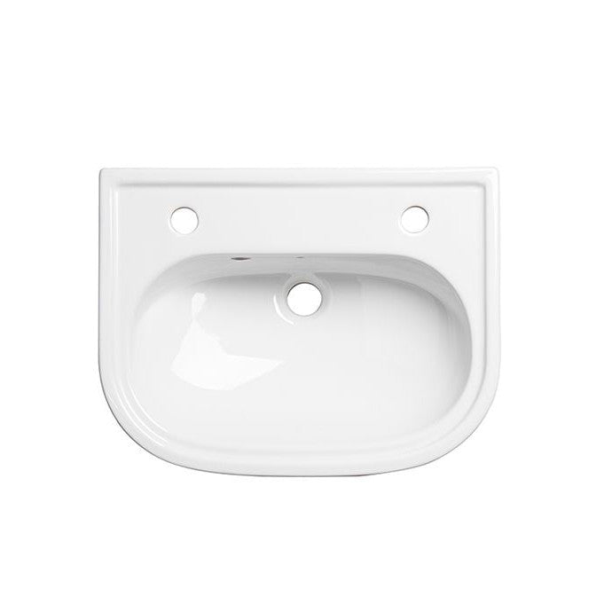 Slim Depth Countertop Basin 2 Tap Hole