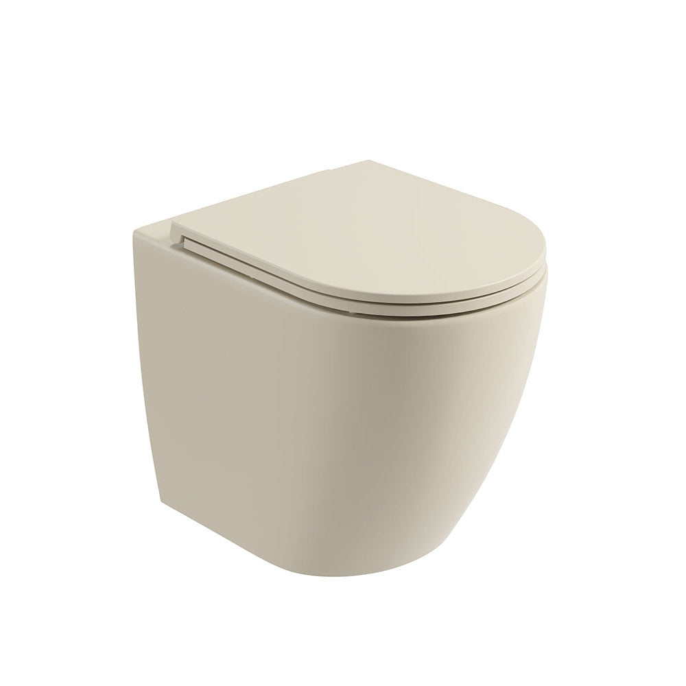 AVANTI Rimless Back To Wall WC & Soft Close Seat Ivory