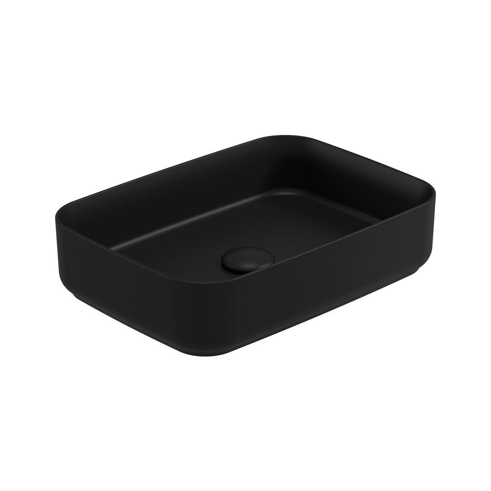 AVANTI Square Countertop Wash Basin & Satin White Ceramic Click Clack Waste