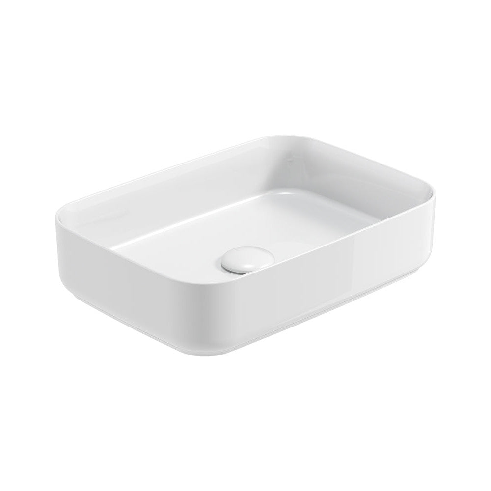 AVANTI Square Countertop Wash Basin & Satin Ceramic Click Clack Waste