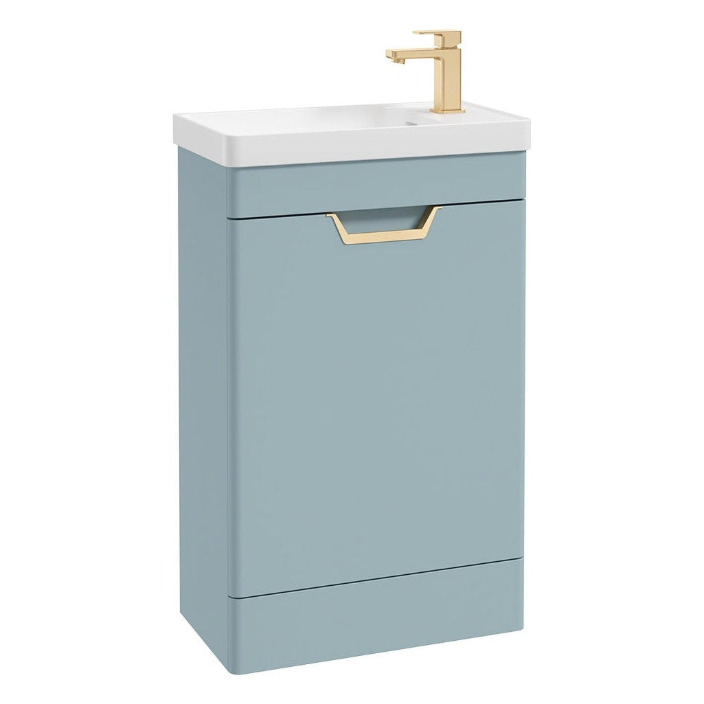 FREYA Floor Standing Single Door Cloakroom Vanity Unit & Basin