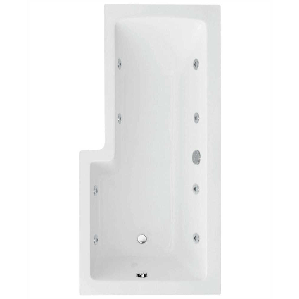 L SHAPE Single Ended Right Hand 8 Jet Whirlpool Bath & Panel