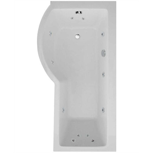 P SHAPE Single Ended Left Hand 12 Jet Whirlpool Bath & Panel