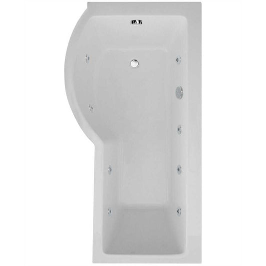 P SHAPE Single Ended Left Hand 8 Jet Whirlpool Bath & Panel