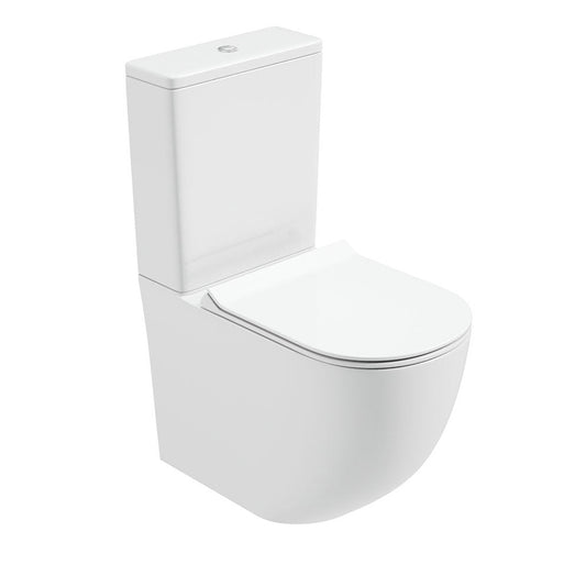 INSPIRE Rimless Fully Shrouded Close Coupled WC & Delta Slim Soft Close Seat