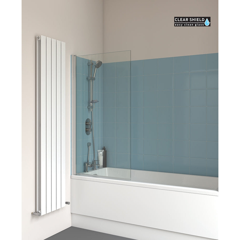 LUNAR SB2 Square Edge Bath Screen Chrome