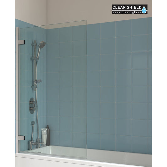 LUNAR SB5 Hinged Bath Screen Chrome