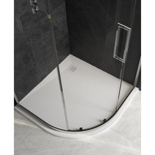 SLATE White Quadrant Shower Tray & Waste
