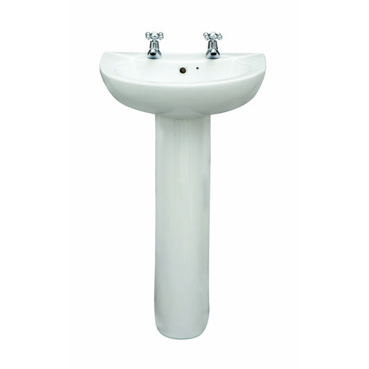 STRATA 2 Tap Hole Wash Basin & Full Pedestal