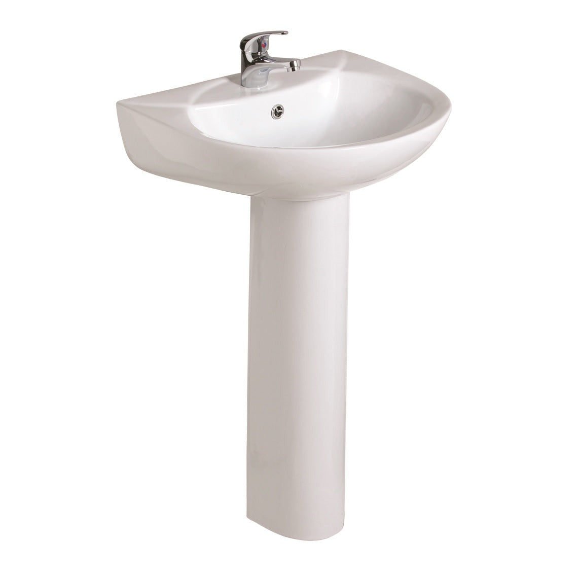 STRATA 1 Tap Hole Wash Basin & Full Pedestal