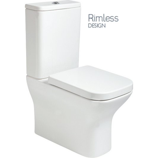 SOPHIA Rimless Fully Shrouded Close Coupled WC & Gamma Soft Close Seat