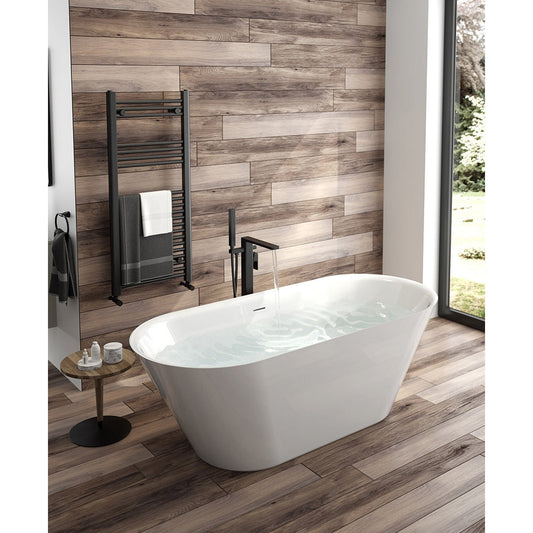 HOWE Freestanding Bath white including Waste and Overflow
