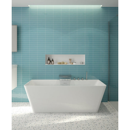 ONTARIO Freestanding Bath white including Waste and Overflow