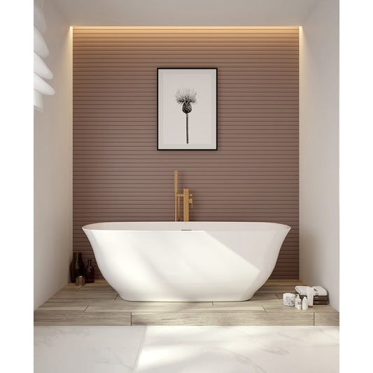 REEF Freestanding Bath white including Waste and Overflow