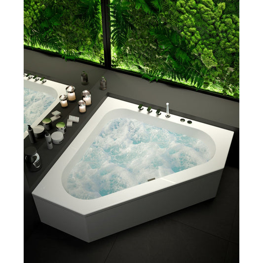 CONCERTO 1400 Corner 12 Jet Whirlpool Bath & Panel