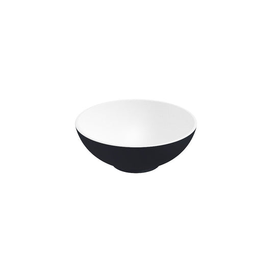 SKAL Round Wash Basin White Black & Waste