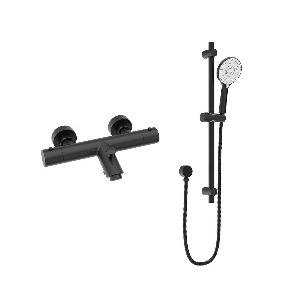 FORM Thermostatic Bath Shower Mixer & Alita Slide Rail Kit