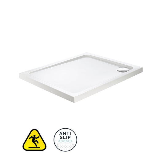 KRISTAL SECURE Rectangle Low Profile Anti Slip Class C Shower Tray & Waste