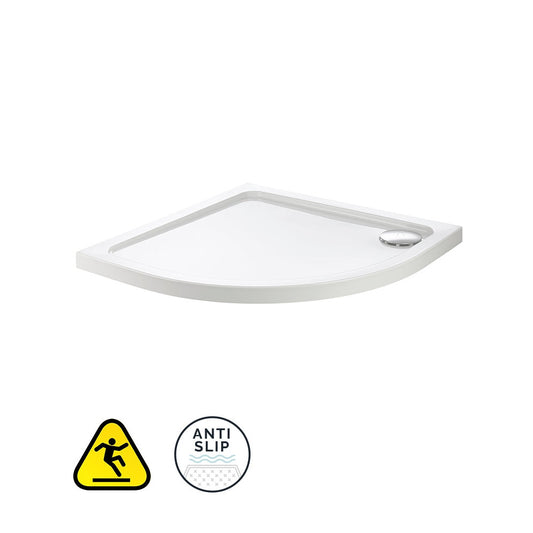 KRISTAL SECURE Quadrant Low Profile Anti Slip Class C Shower Tray & Waste