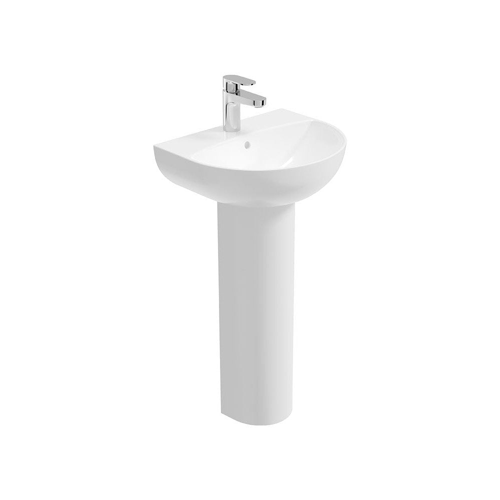 HORIZON Round 1 Tap Hole Wash Basin & Full Pedestal