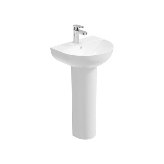 HORIZON Round 1 Tap Hole Wash Basin & Full Pedestal