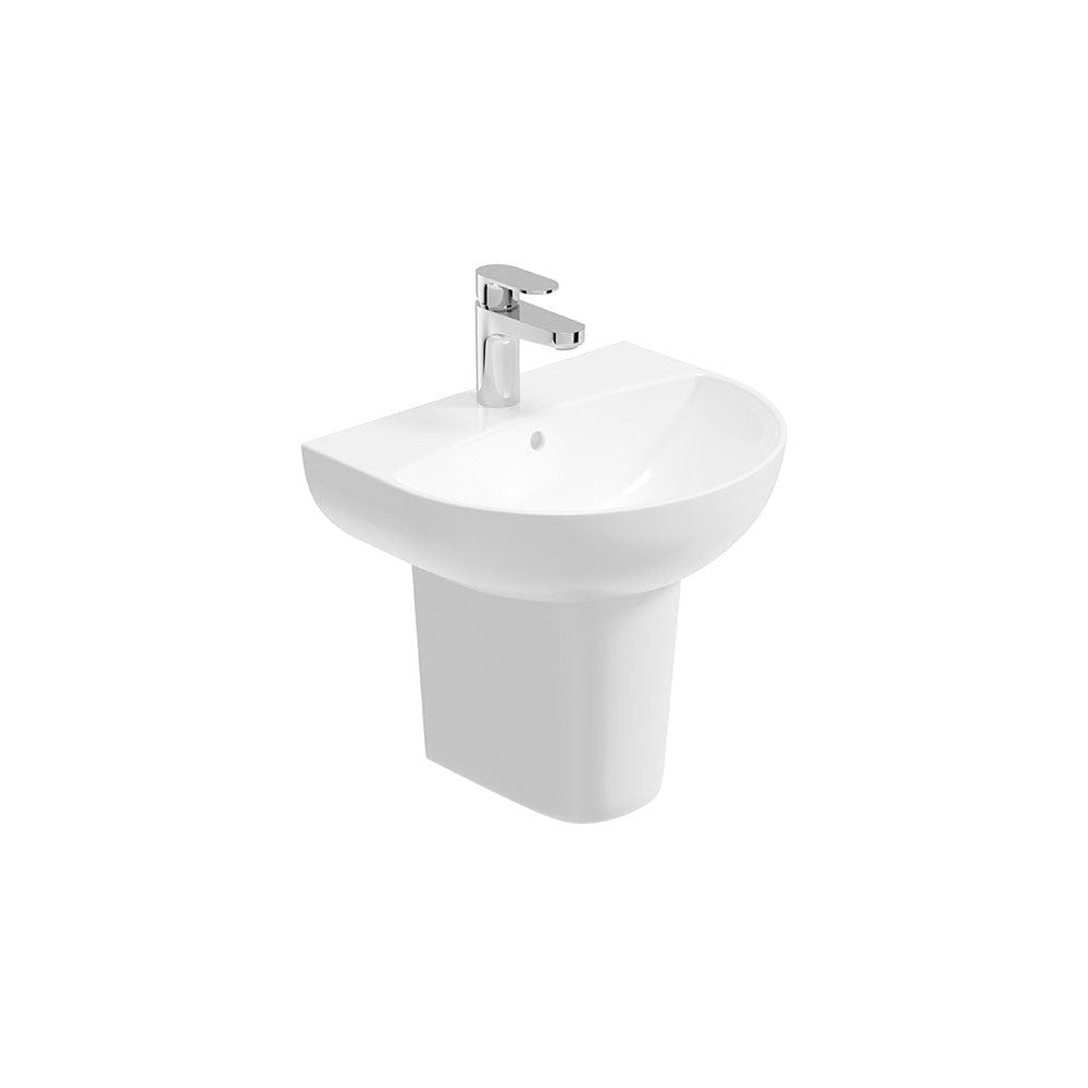 HORIZON Round 1 Tap Hole Wash Basin & Semi Pedestal