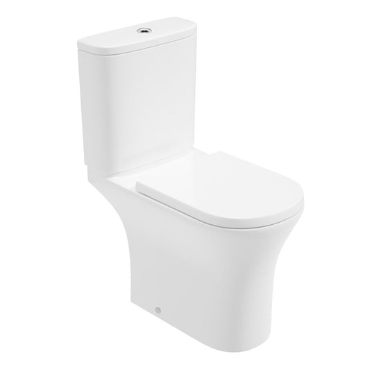 PEÑA Rimless Comfort Height Open Back Close Coupled WC & Delta Soft Close Seat