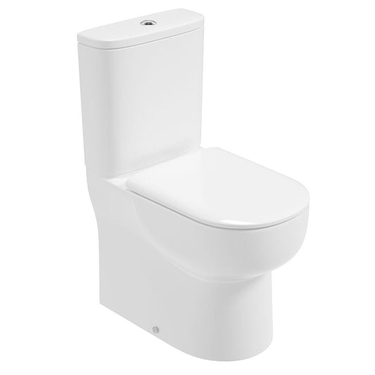 VIA Rimless Comfort Height Fully Shrouded Closed Coupled WC & Sequence Soft Close Seat