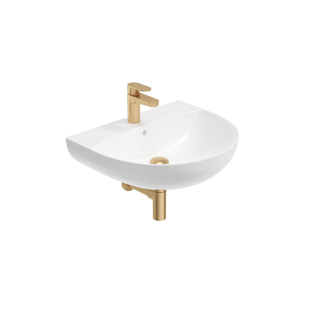 HORIZON Round 1 Tap Hole Wash Basin & Gold Bottle Trap