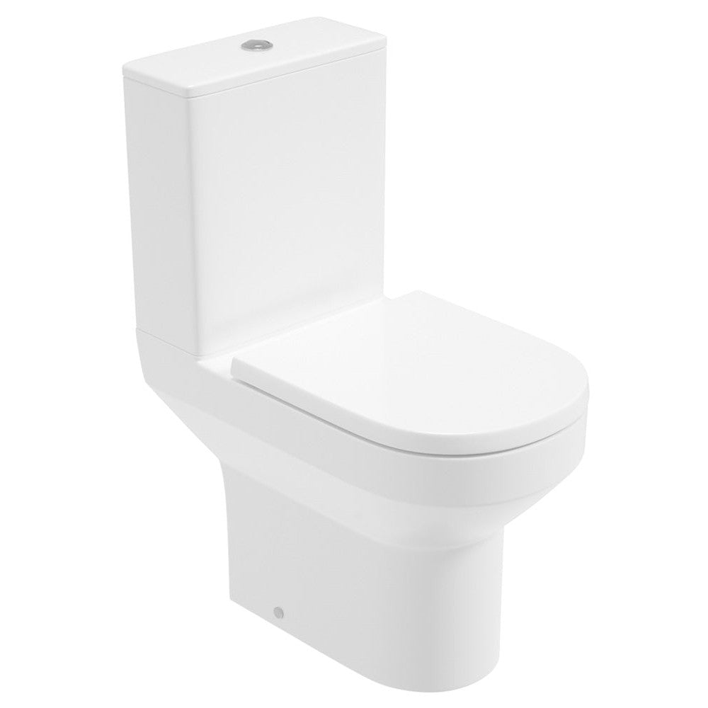 Base Rimless Open Back Close Coupled WC & Soft Close Seat Seat