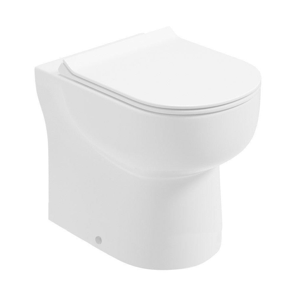 VIA Rimless Comfort Height Back to Wall WC & Sequence Slim Soft Close Seat