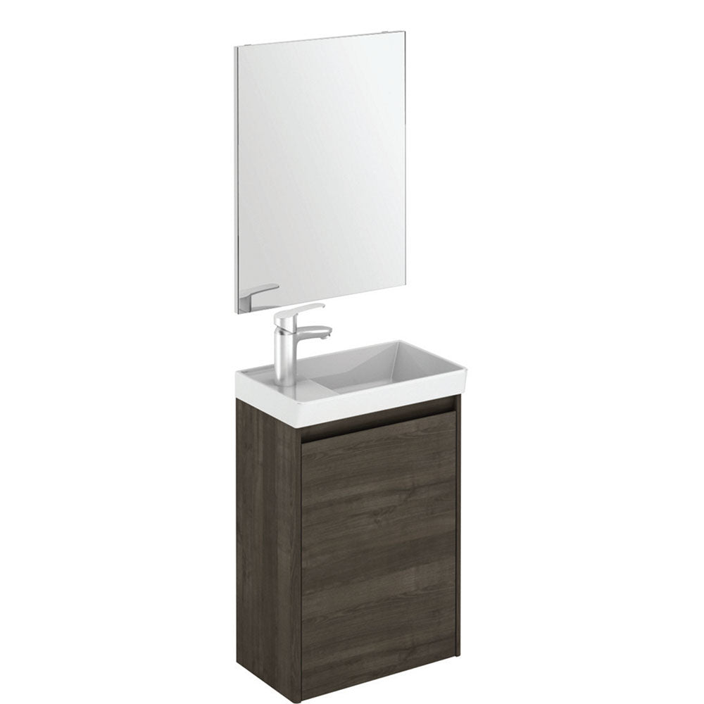 DIJON Wall Hung Single Door Cloakroom Vanity Unit