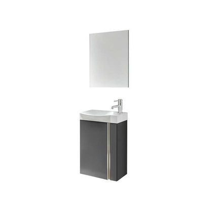PRAGUE Wall Hung Single Door Vanity Unit